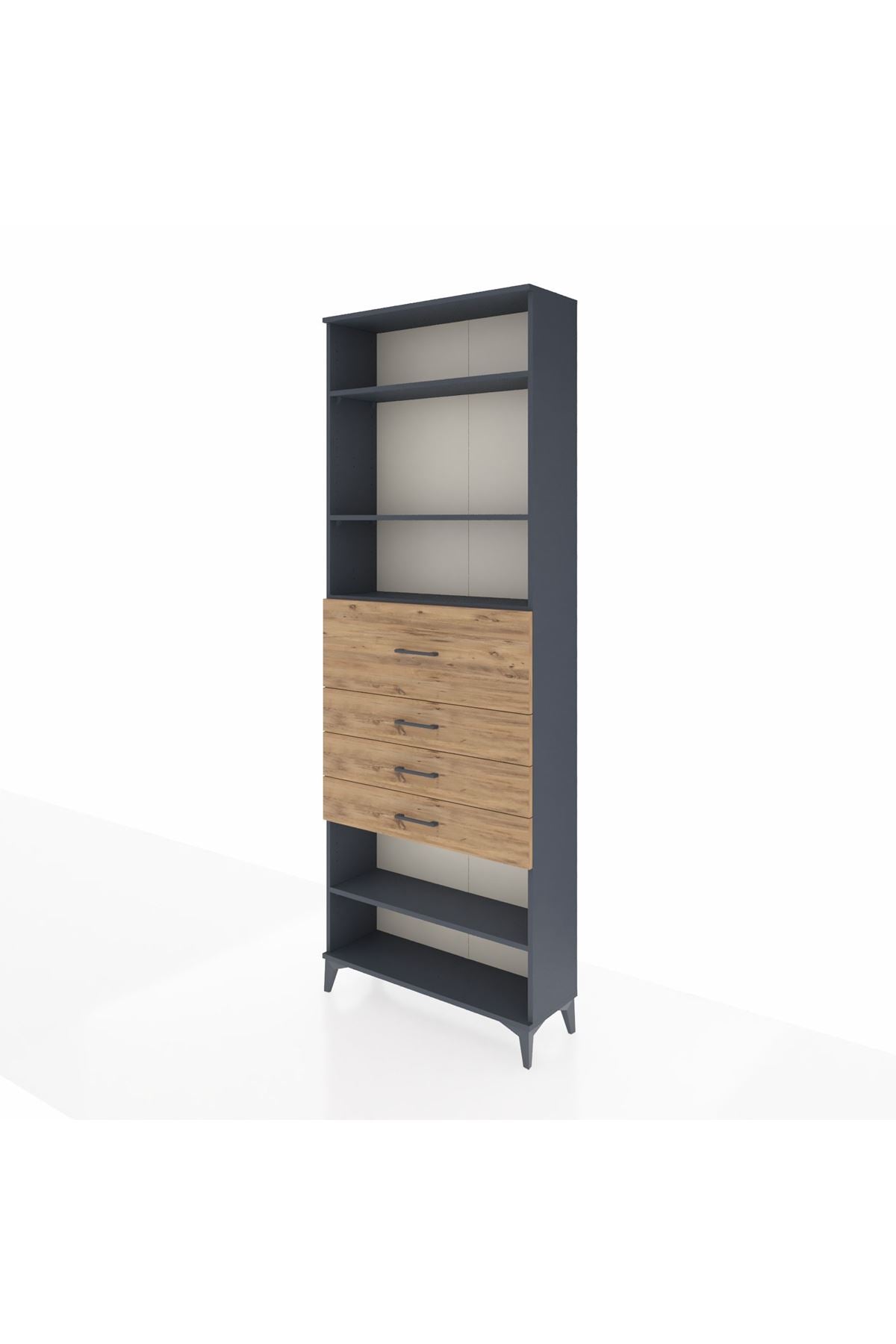 Arges Dolap 4 Raflı 4 Çekmeceli 88x30x243 - S33M120V6A