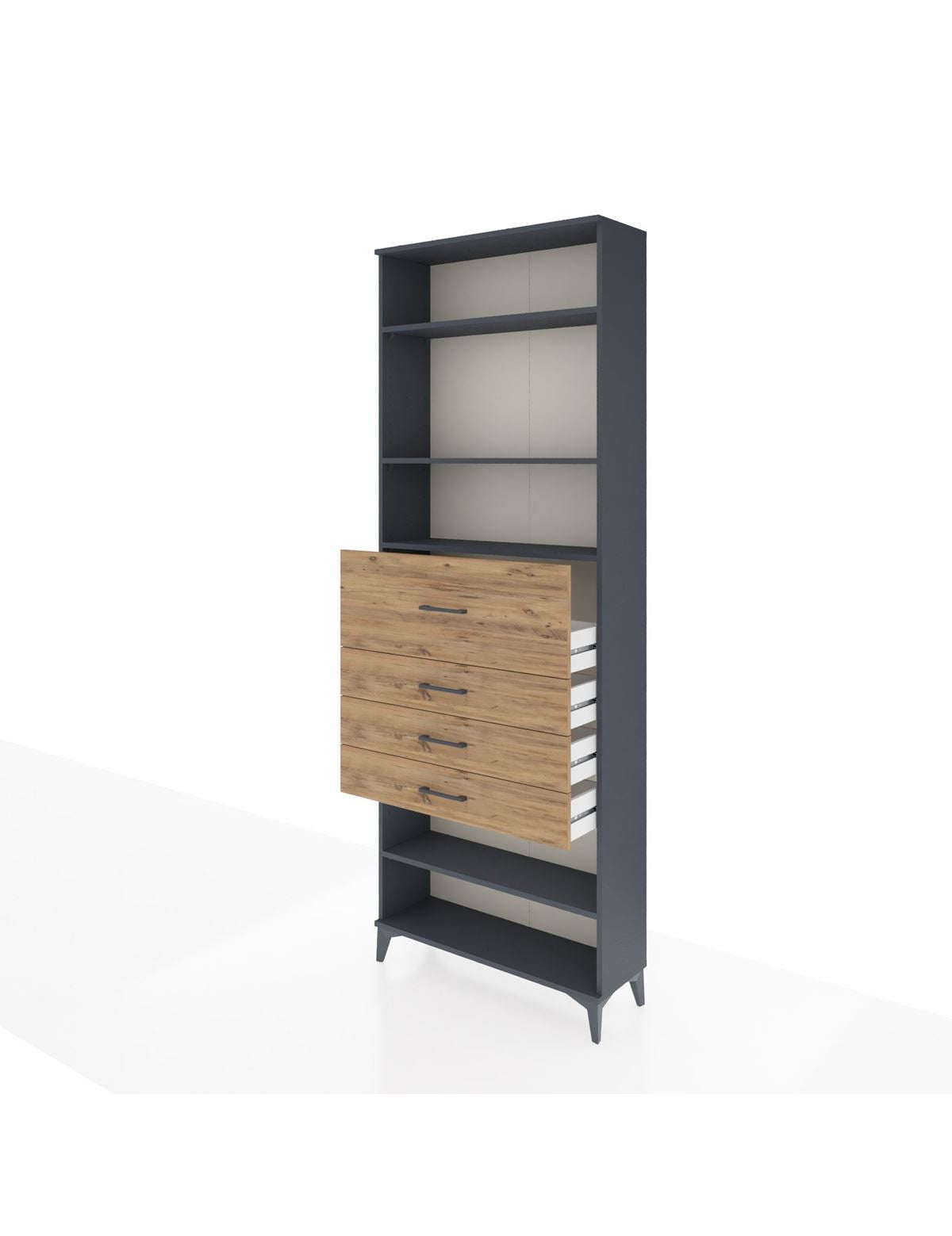 Arges Dolap 4 Raflı 4 Çekmeceli 88x30x243 - S33M120V6A