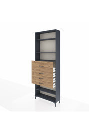 Arges Dolap 4 Raflı 4 Çekmeceli 88x30x243 - S33M120V6A