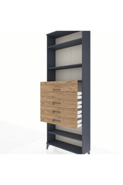 Arges Dolap 4 Raflı 4 Çekmeceli 88x30x243 - S33M120V6A