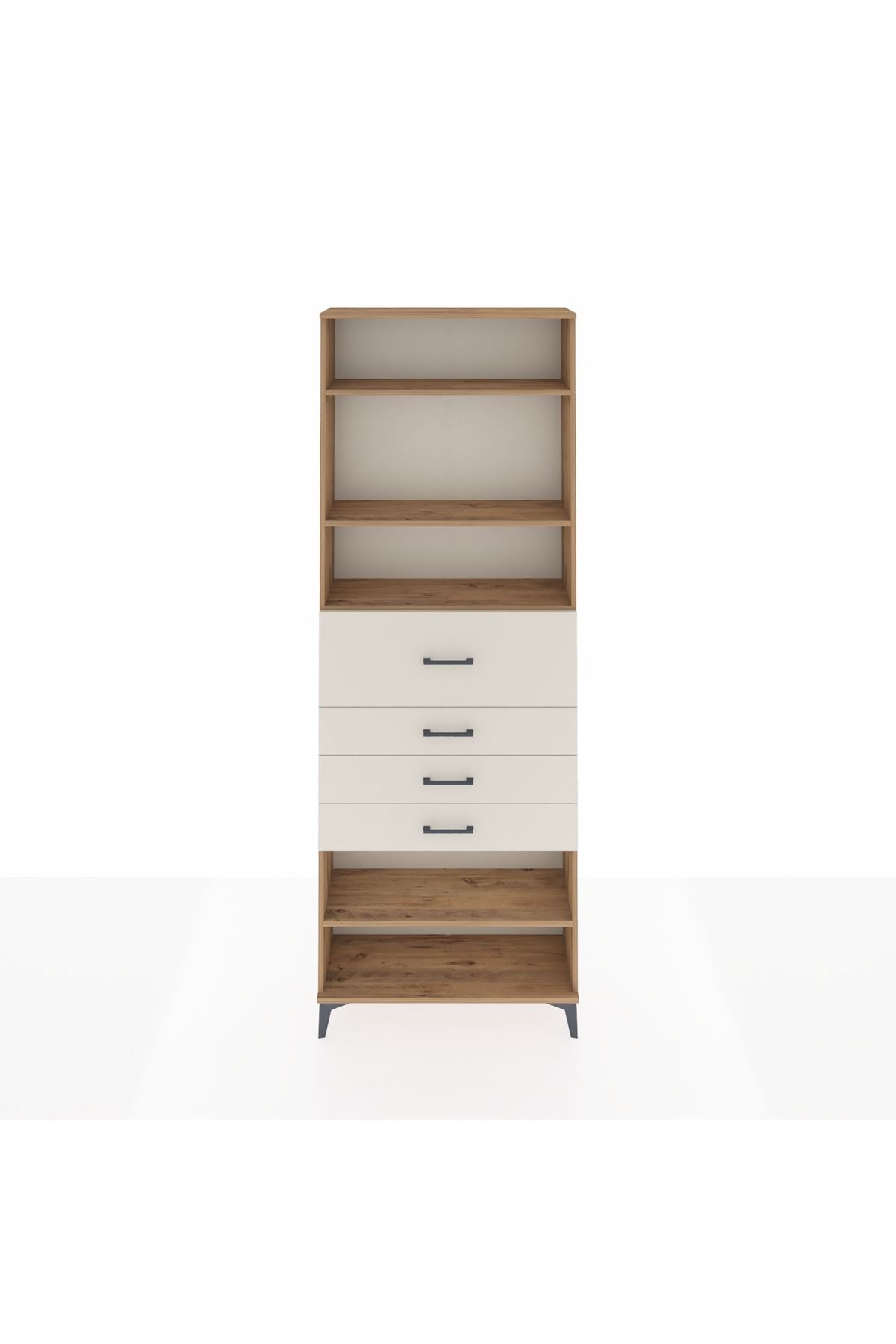 Arges Dolap 4 Raflı 4 Çekmeceli 88x30x243 - S33M120V7A