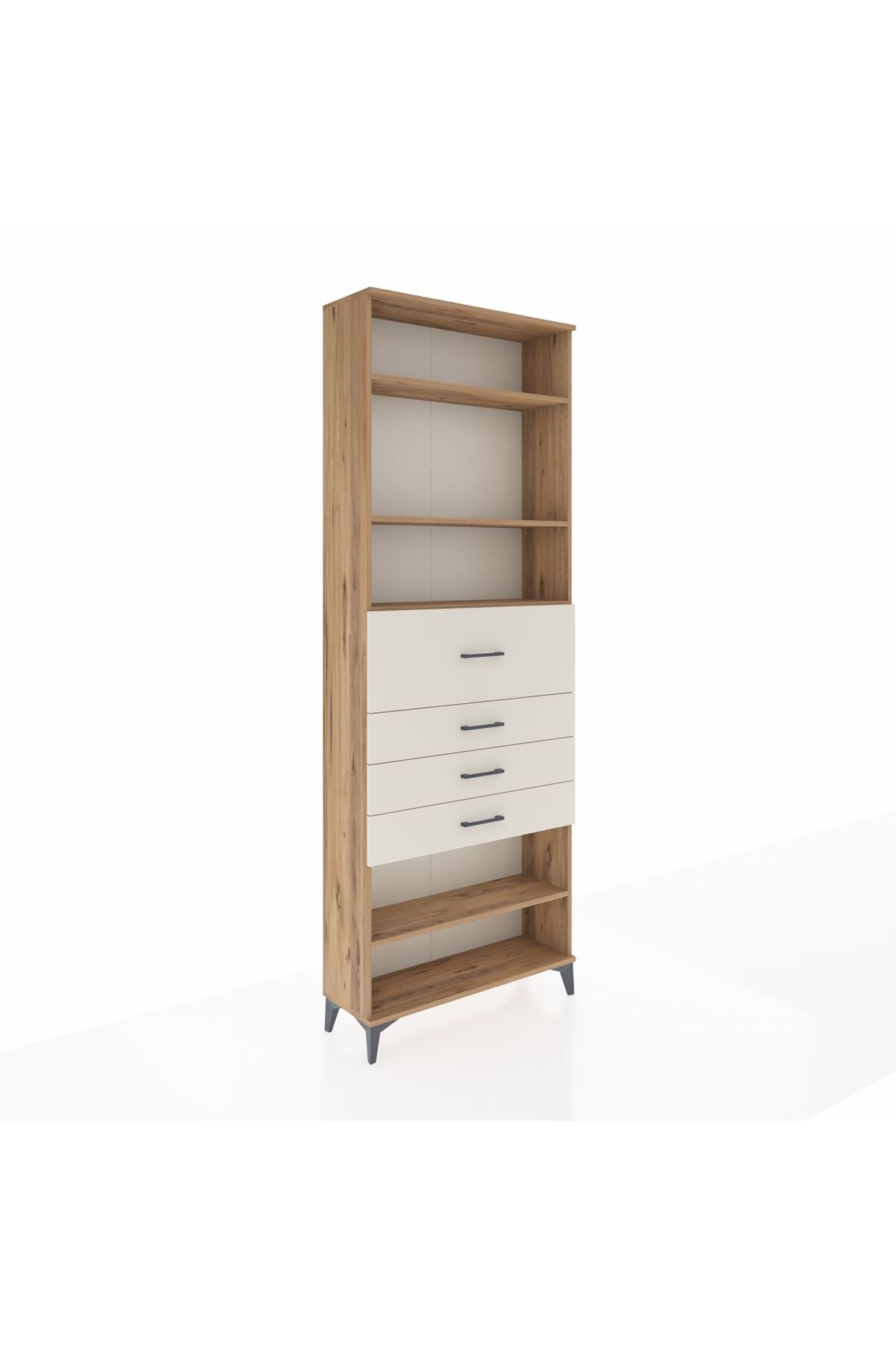 Arges Dolap 4 Raflı 4 Çekmeceli 88x30x243 - S33M120V7A