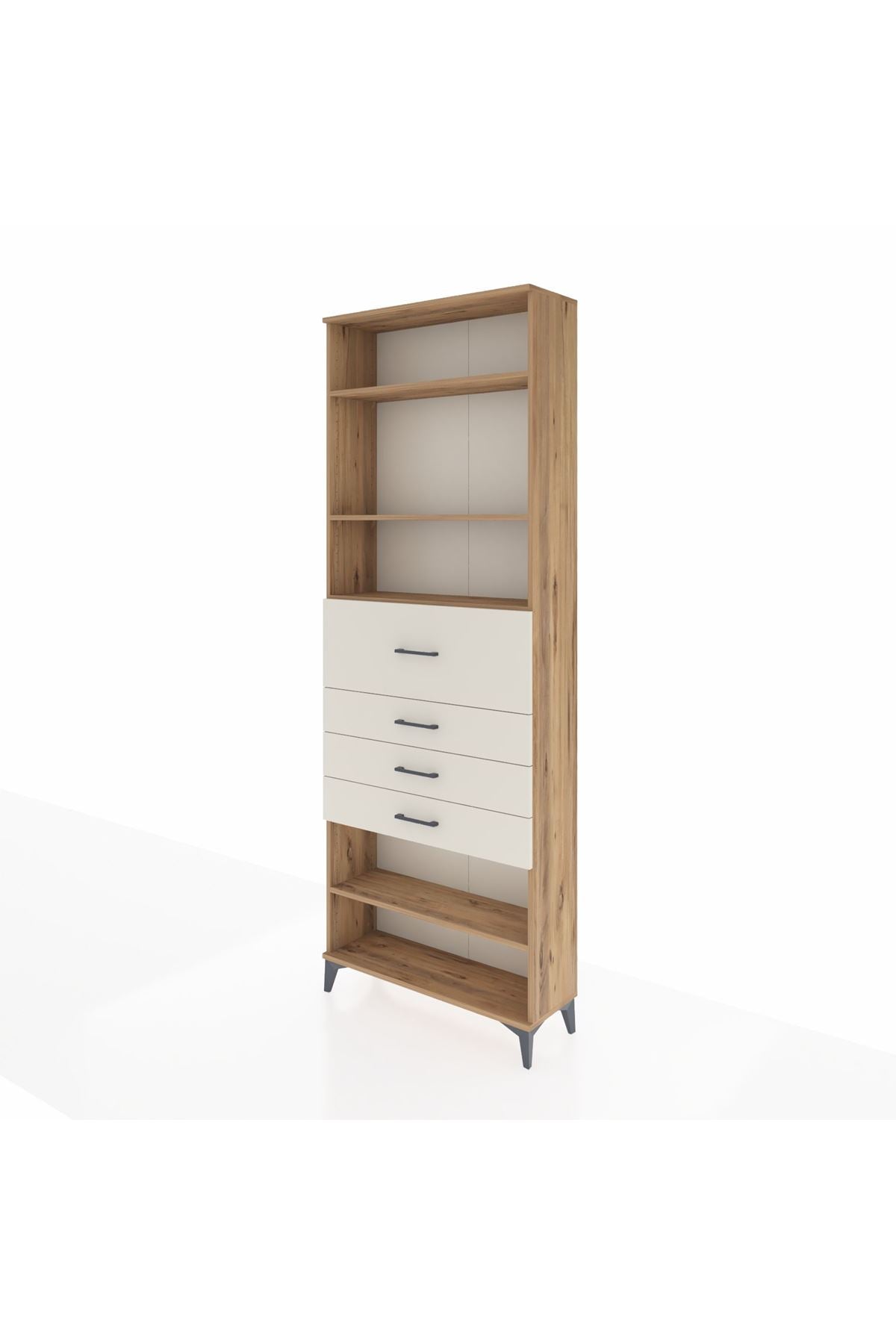 Arges Dolap 4 Raflı 4 Çekmeceli 88x30x243 - S33M120V7A