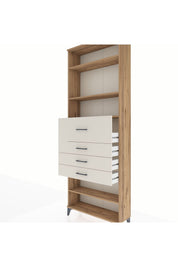 Arges Dolap 4 Raflı 4 Çekmeceli 88x30x243 - S33M120V7A