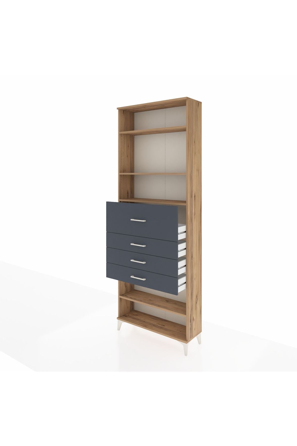 Arges Dolap 4 Raflı 4 Çekmeceli 88x30x243 - S33M120V8A