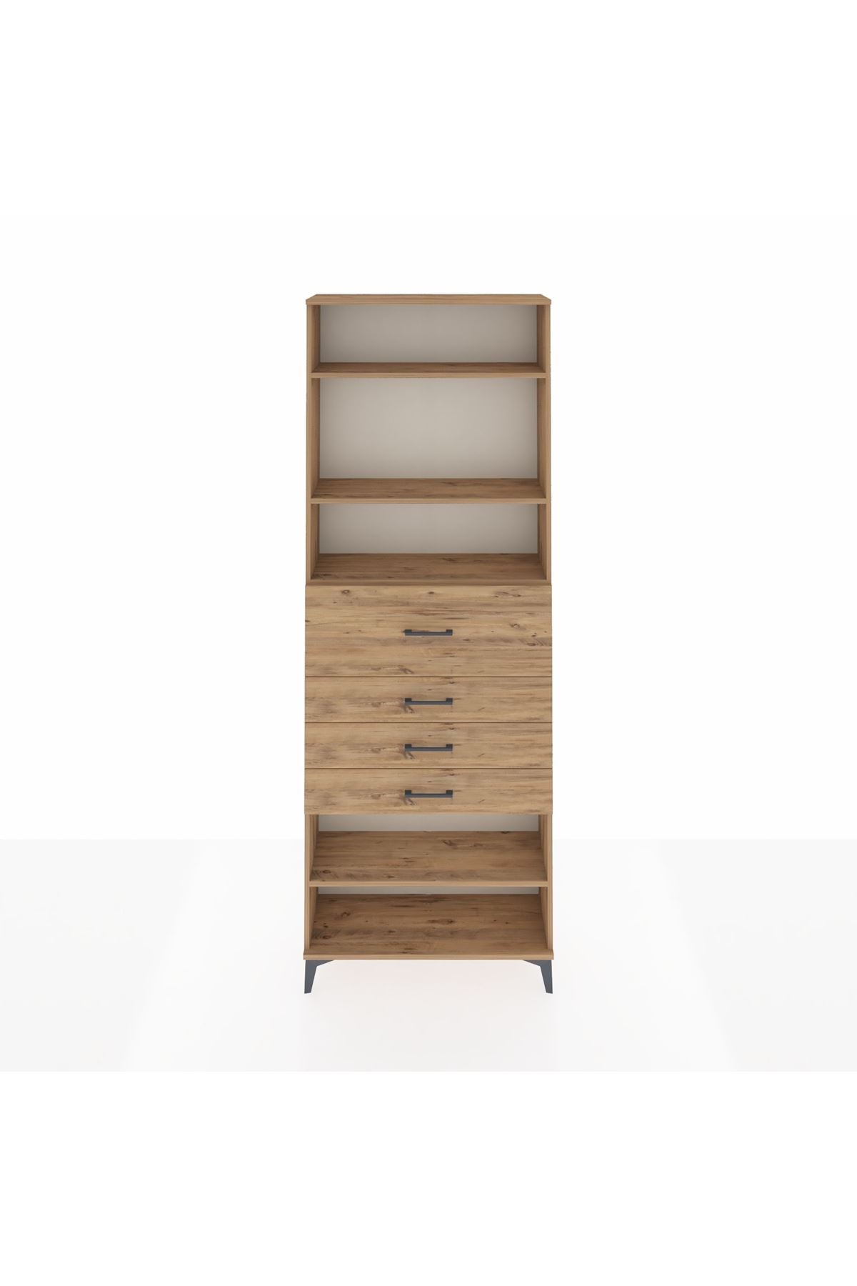 Arges Dolap 4 Raflı 4 Çekmeceli 88x30x243 - S33M120V9A