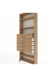 Arges Dolap 4 Raflı 4 Çekmeceli 88x30x243 - S33M120V9A