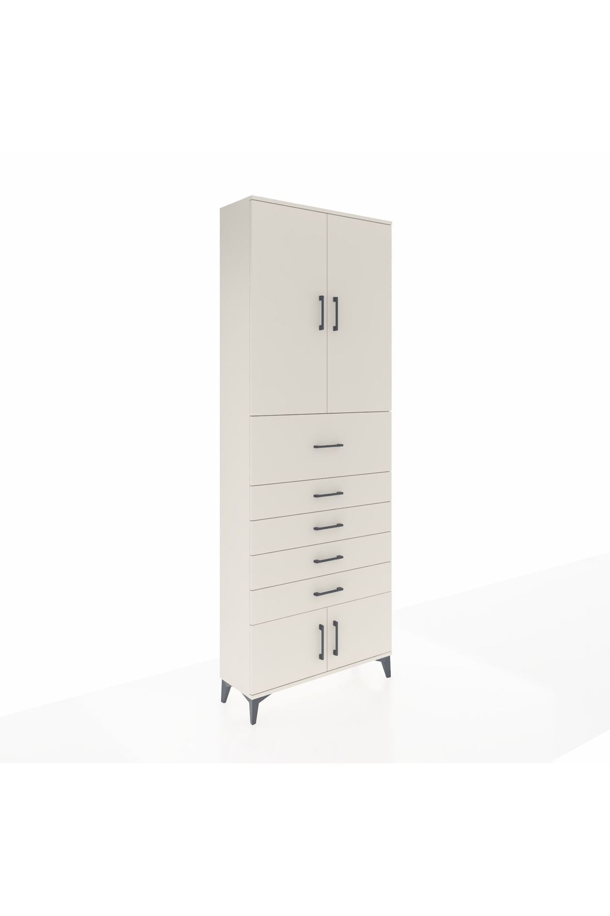 Arges Dolap 3 Raflı 5 Çekmeceli 4 Kapaklı 88x30x243 - S33M121V1A