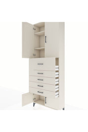 Arges Dolap 3 Raflı 5 Çekmeceli 4 Kapaklı 88x30x243 - S33M121V1A