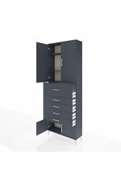 Arges Dolap 3 Raflı 5 Çekmeceli 4 Kapaklı 88x30x243 - S33M121V5A