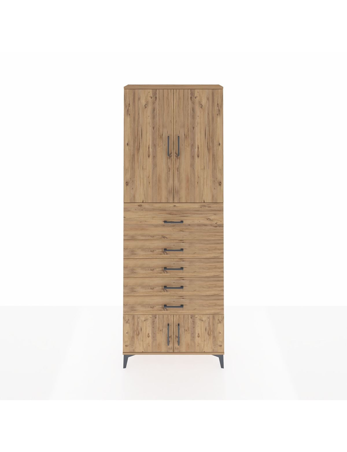 Arges Dolap 3 Raflı 5 Çekmeceli 4 Kapaklı 88x30x243 - S33M121V9A