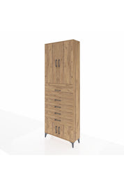 Arges Dolap 3 Raflı 5 Çekmeceli 4 Kapaklı 88x30x243 - S33M121V9A