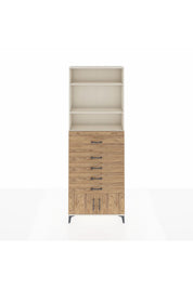 Arges Dolap 3 Raflı 5 Çekmeceli 2 Kapaklı 88x30x243 - S33M122V3A
