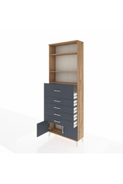 Arges Dolap 3 Raflı 5 Çekmeceli 2 Kapaklı 88x30x243 - S33M122V8A