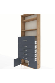 Arges Dolap 3 Raflı 5 Çekmeceli 2 Kapaklı 88x30x243 - S33M122V8A