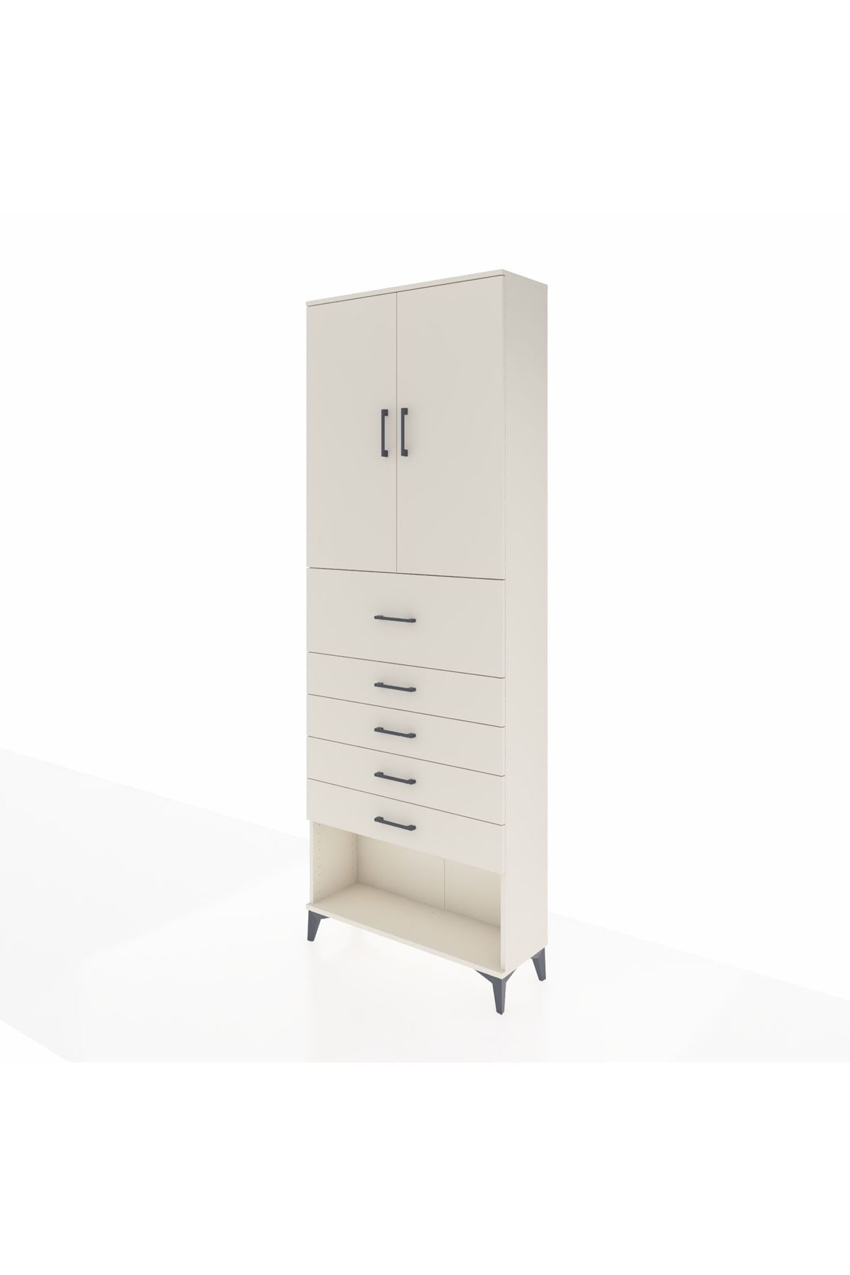 Arges Dolap 3 Raflı 5 Çekmeceli 2 Kapaklı 88x30x243 - S33M123V1A