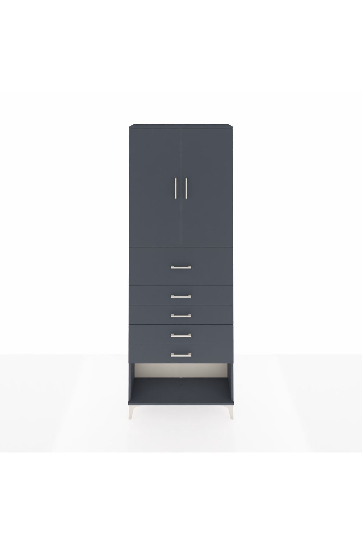 Arges Dolap 3 Raflı 5 Çekmeceli 2 Kapaklı 88x30x243 - S33M123V5A