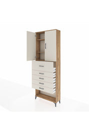 Arges Dolap 3 Raflı 5 Çekmeceli 2 Kapaklı 88x30x243 - S33M123V7A