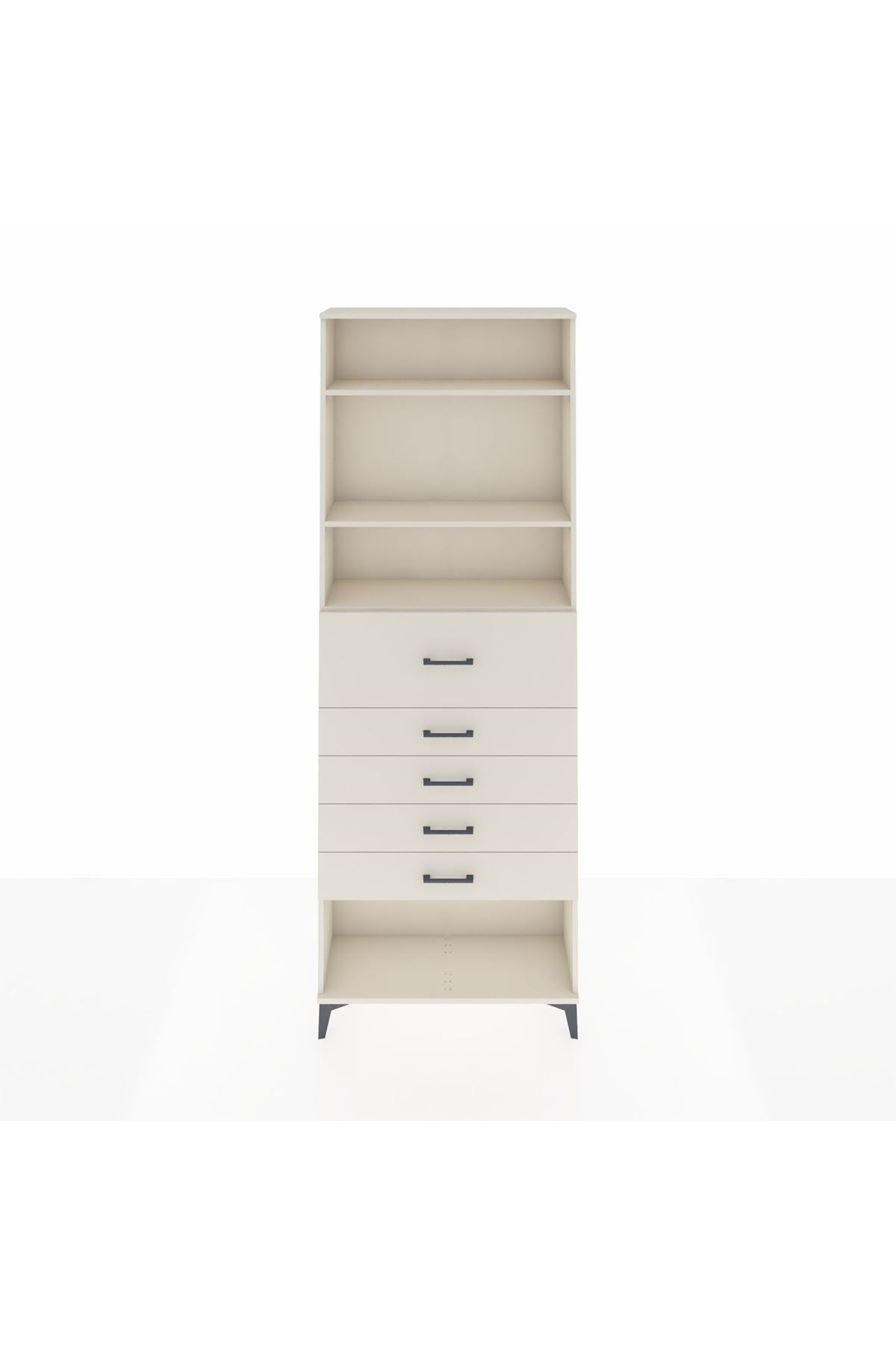 Arges Dolap 3 Raflı 5 Çekmeceli 88x30x243 - S33M124V1A