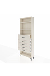 Arges Dolap 3 Raflı 5 Çekmeceli 88x30x243 - S33M124V1A