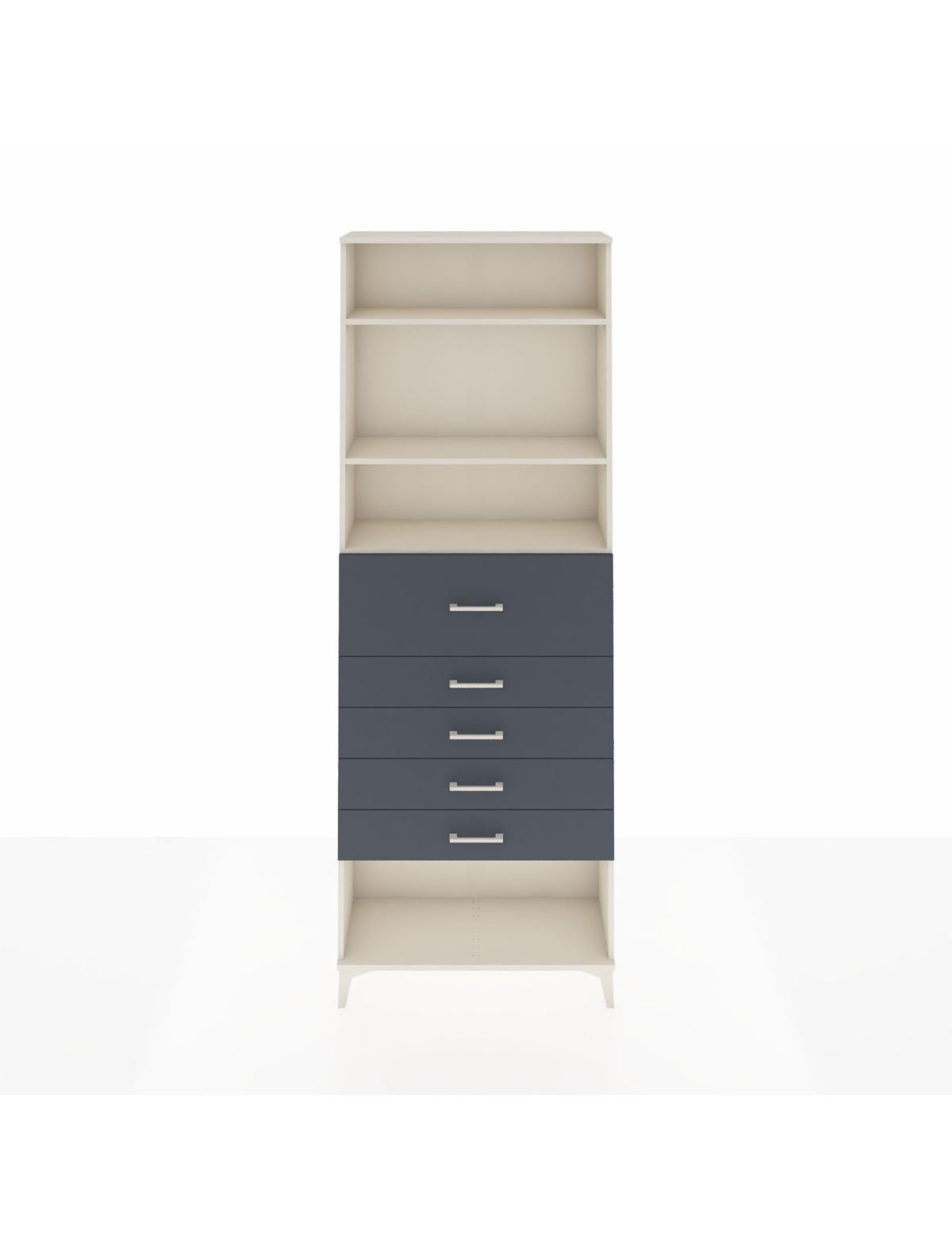 Arges Dolap 3 Raflı 5 Çekmeceli 88x30x243 - S33M124V2A