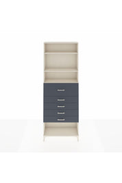 Arges Dolap 3 Raflı 5 Çekmeceli 88x30x243 - S33M124V2A