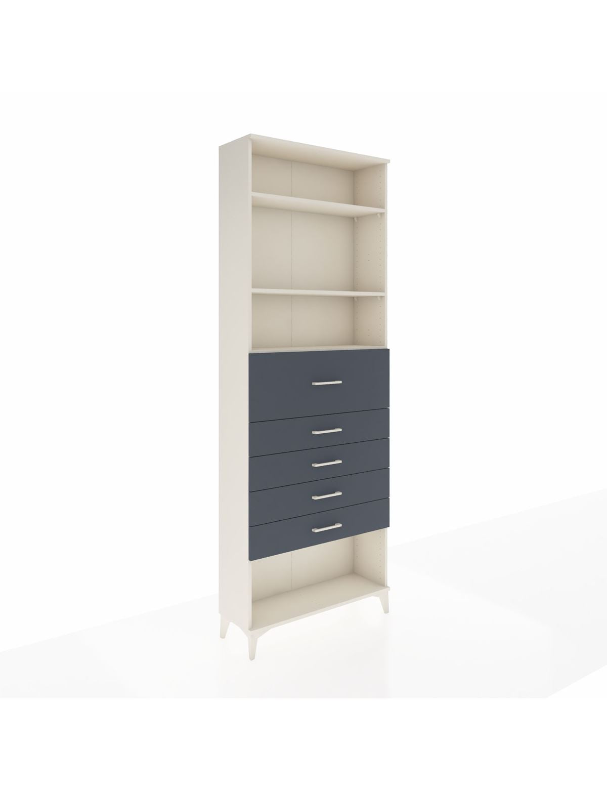 Arges Dolap 3 Raflı 5 Çekmeceli 88x30x243 - S33M124V2A