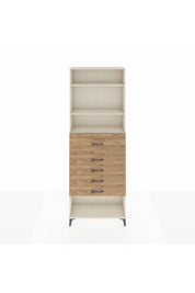 Arges Dolap 3 Raflı 5 Çekmeceli 88x30x243 - S33M124V3A
