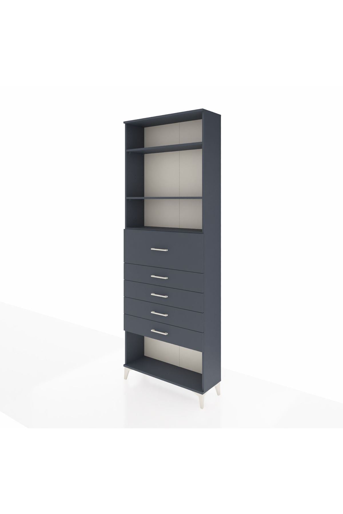 Arges Dolap 3 Raflı 5 Çekmeceli 88x30x243 - S33M124V5A