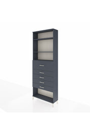 Arges Dolap 3 Raflı 5 Çekmeceli 88x30x243 - S33M124V5A