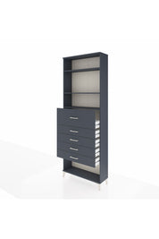 Arges Dolap 3 Raflı 5 Çekmeceli 88x30x243 - S33M124V5A