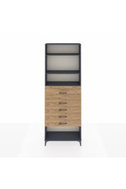 Arges Dolap 3 Raflı 5 Çekmeceli 88x30x243 - S33M124V6A