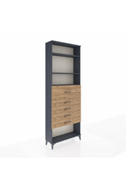 Arges Dolap 3 Raflı 5 Çekmeceli 88x30x243 - S33M124V6A