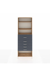 Arges Dolap 3 Raflı 5 Çekmeceli 88x30x243 - S33M124V8A