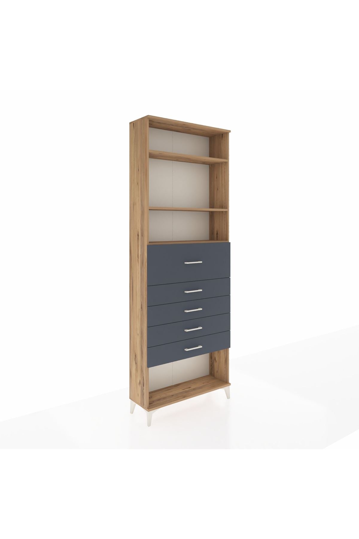 Arges Dolap 3 Raflı 5 Çekmeceli 88x30x243 - S33M124V8A