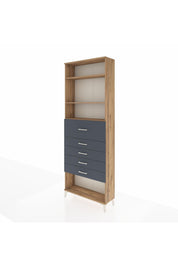 Arges Dolap 3 Raflı 5 Çekmeceli 88x30x243 - S33M124V8A