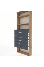 Arges Dolap 3 Raflı 5 Çekmeceli 88x30x243 - S33M124V8A
