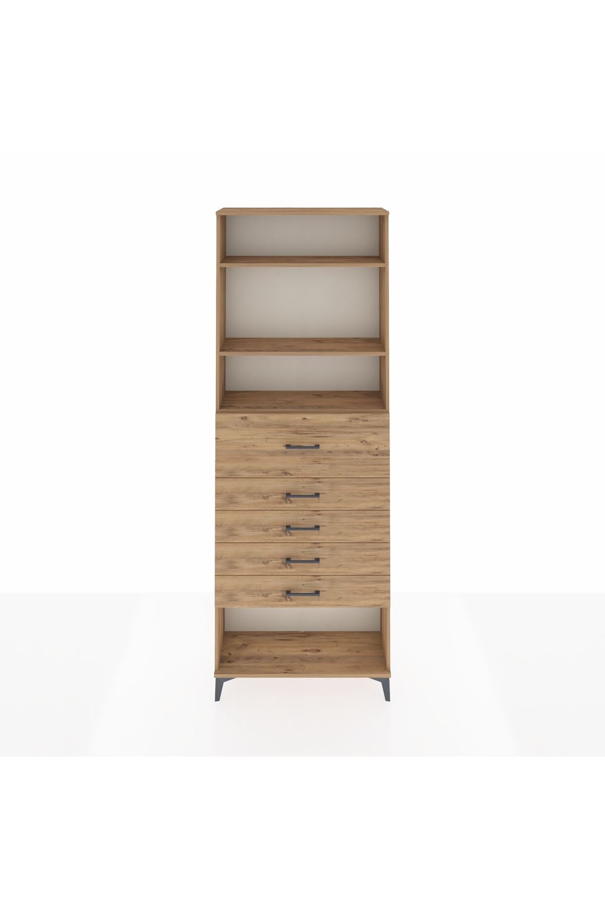 Arges Dolap 3 Raflı 5 Çekmeceli 88x30x243 - S33M124V9A