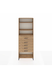 Arges Dolap 3 Raflı 5 Çekmeceli 88x30x243 - S33M124V9A