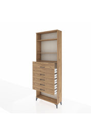 Arges Dolap 3 Raflı 5 Çekmeceli 88x30x243 - S33M124V9A