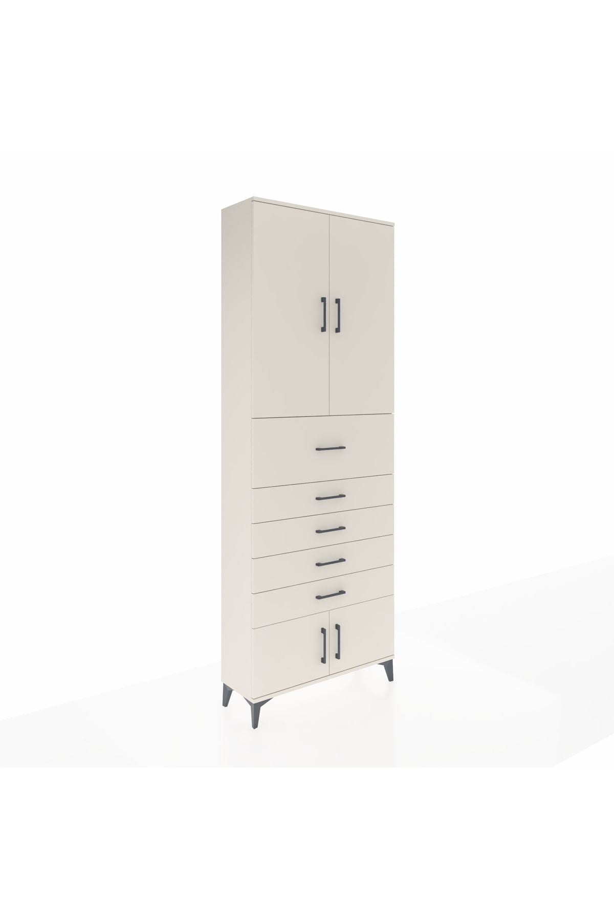 Arges Dolap 3 Raflı 5 Çekmeceli 4 Kapaklı 88x30x243 - S33M125V1A