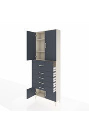 Arges Dolap 3 Raflı 5 Çekmeceli 4 Kapaklı 88x30x243 - S33M125V2A