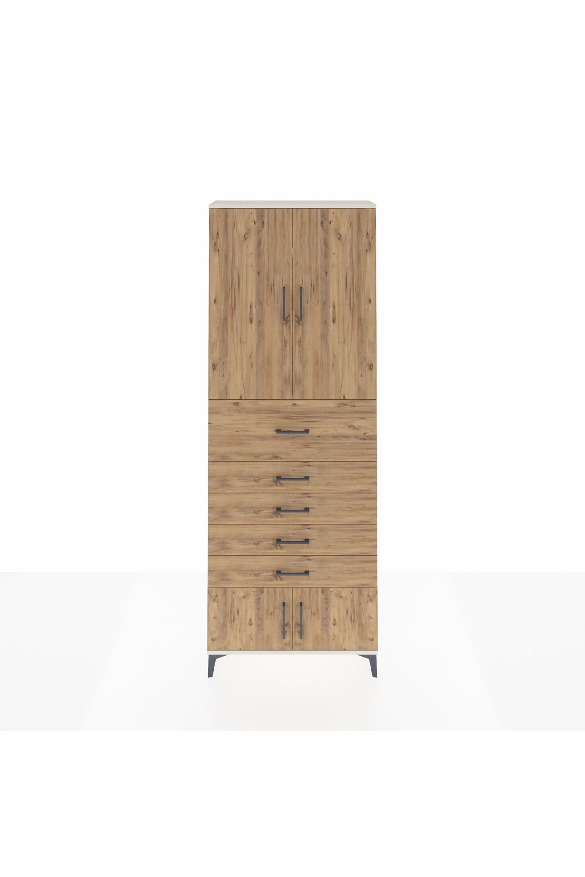 Arges Dolap 3 Raflı 5 Çekmeceli 4 Kapaklı 88x30x243 - S33M125V3A