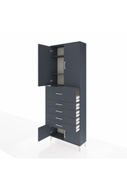 Arges Dolap 3 Raflı 5 Çekmeceli 4 Kapaklı 88x30x243 - S33M125V5A