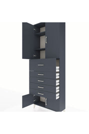 Arges Dolap 3 Raflı 5 Çekmeceli 4 Kapaklı 88x30x243 - S33M125V5A