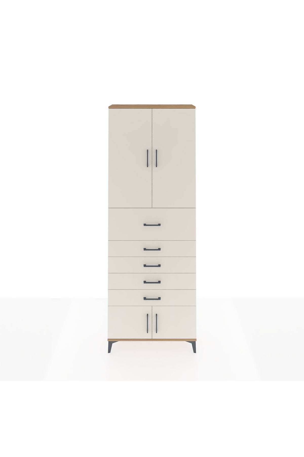 Arges Dolap 3 Raflı 5 Çekmeceli 4 Kapaklı 88x30x243 - S33M125V7A