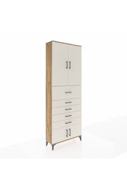Arges Dolap 3 Raflı 5 Çekmeceli 4 Kapaklı 88x30x243 - S33M125V7A