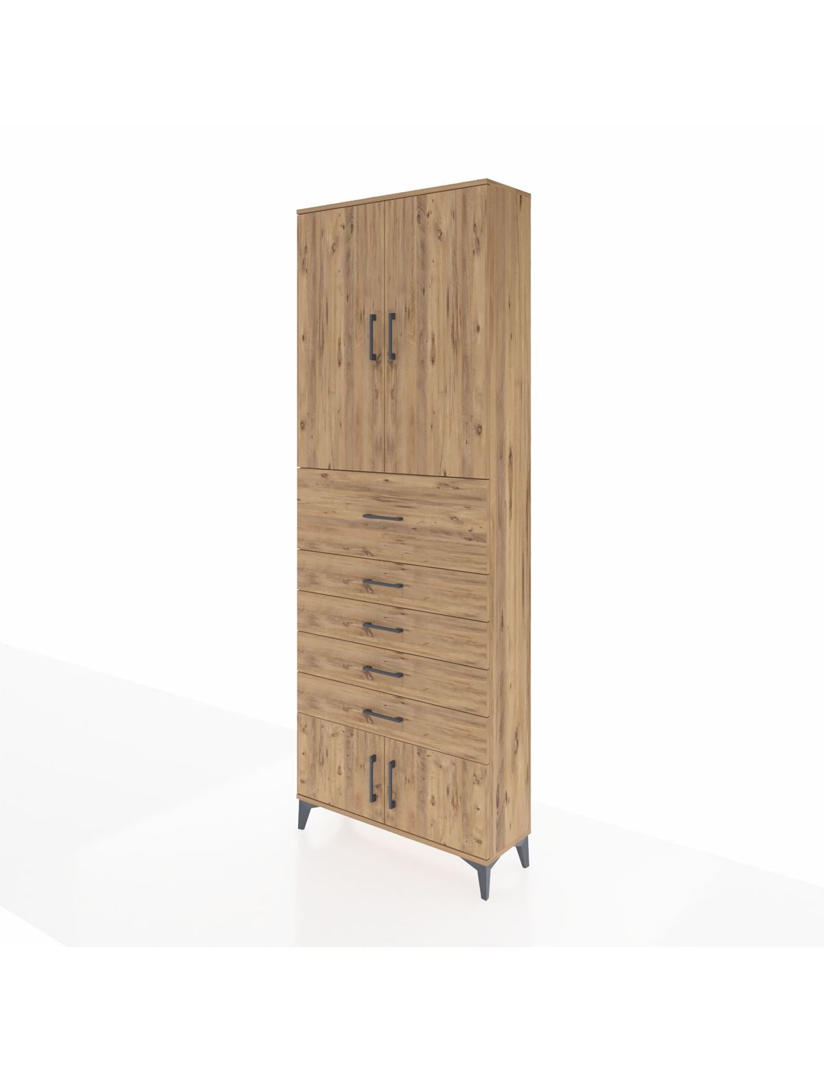 Arges Dolap 3 Raflı 5 Çekmeceli 4 Kapaklı 88x30x243 - S33M125V9A