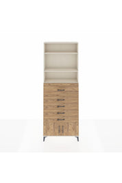 Arges Dolap 3 Raflı 5 Çekmeceli 2 Kapaklı 88x30x243 - S33M126V3A