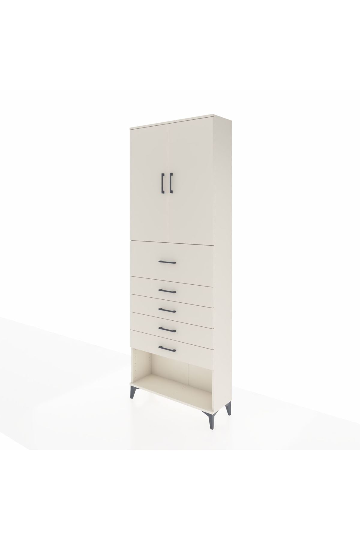 Arges Dolap 3 Raflı 5 Çekmeceli 2 Kapaklı 88x30x243 - S33M127V1A